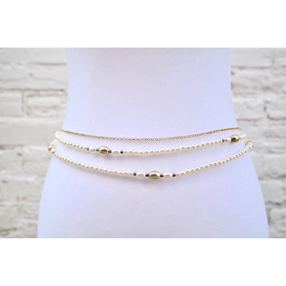 Pearl & Gold Waist Chain